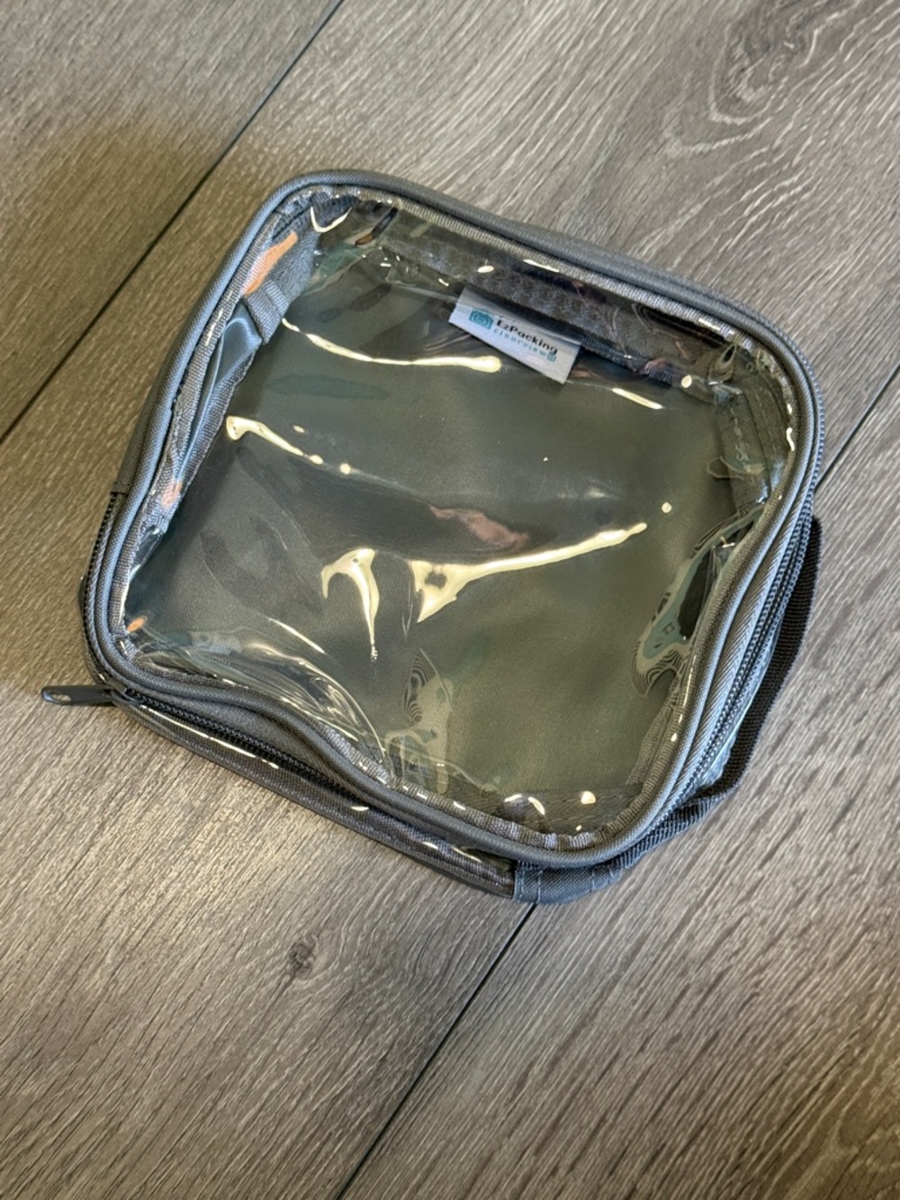 Laundry By Shelli Segal Clear-Top Gray Travel Organizer Pouch